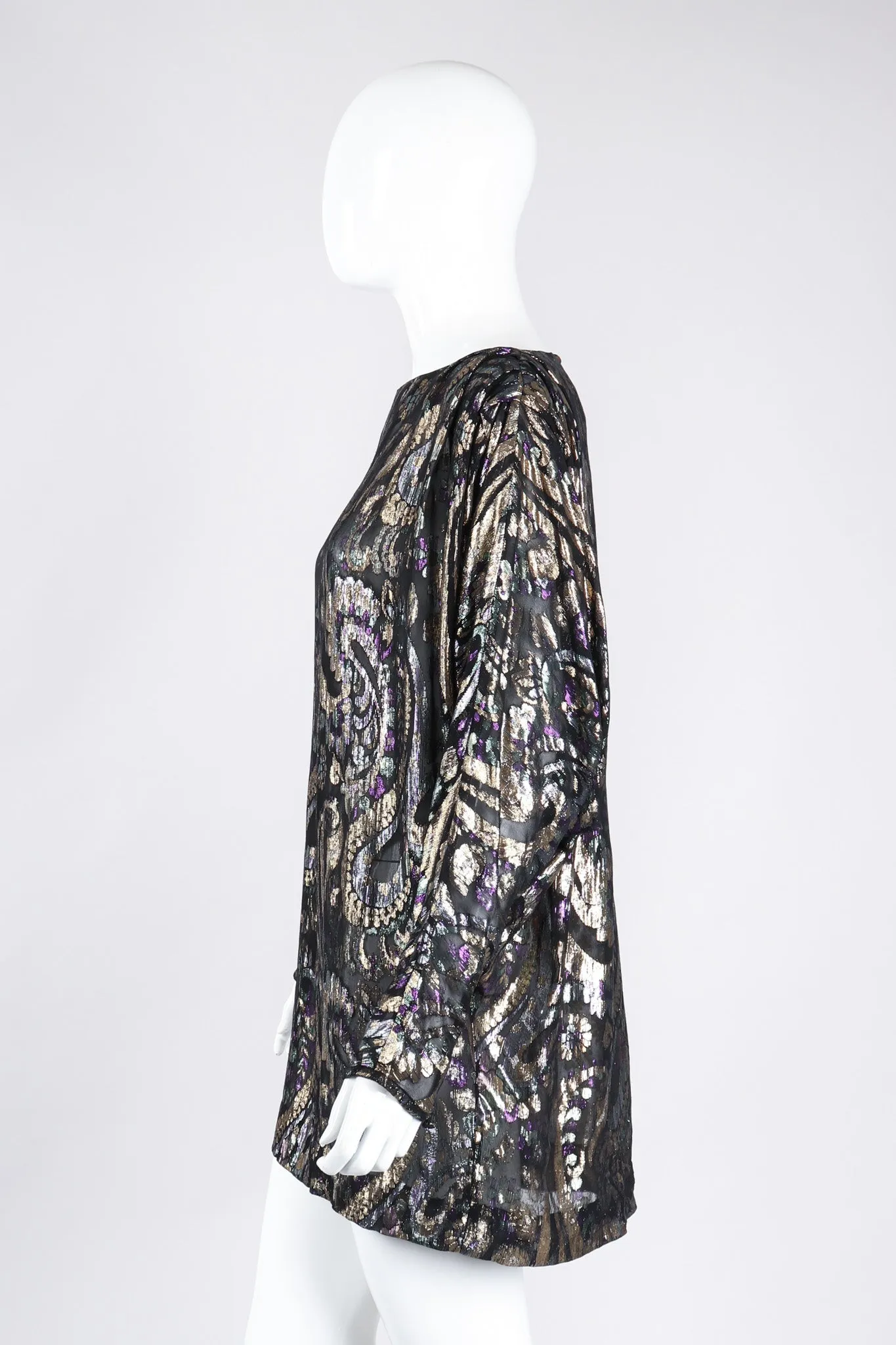 Sheer Lamé Floral Paisley Tunic