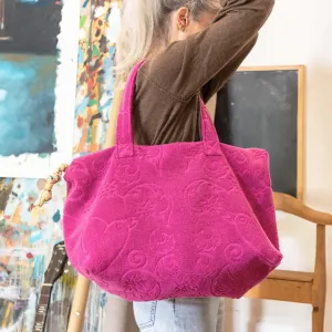 Socco Terry Large Tote - Pop Magenta