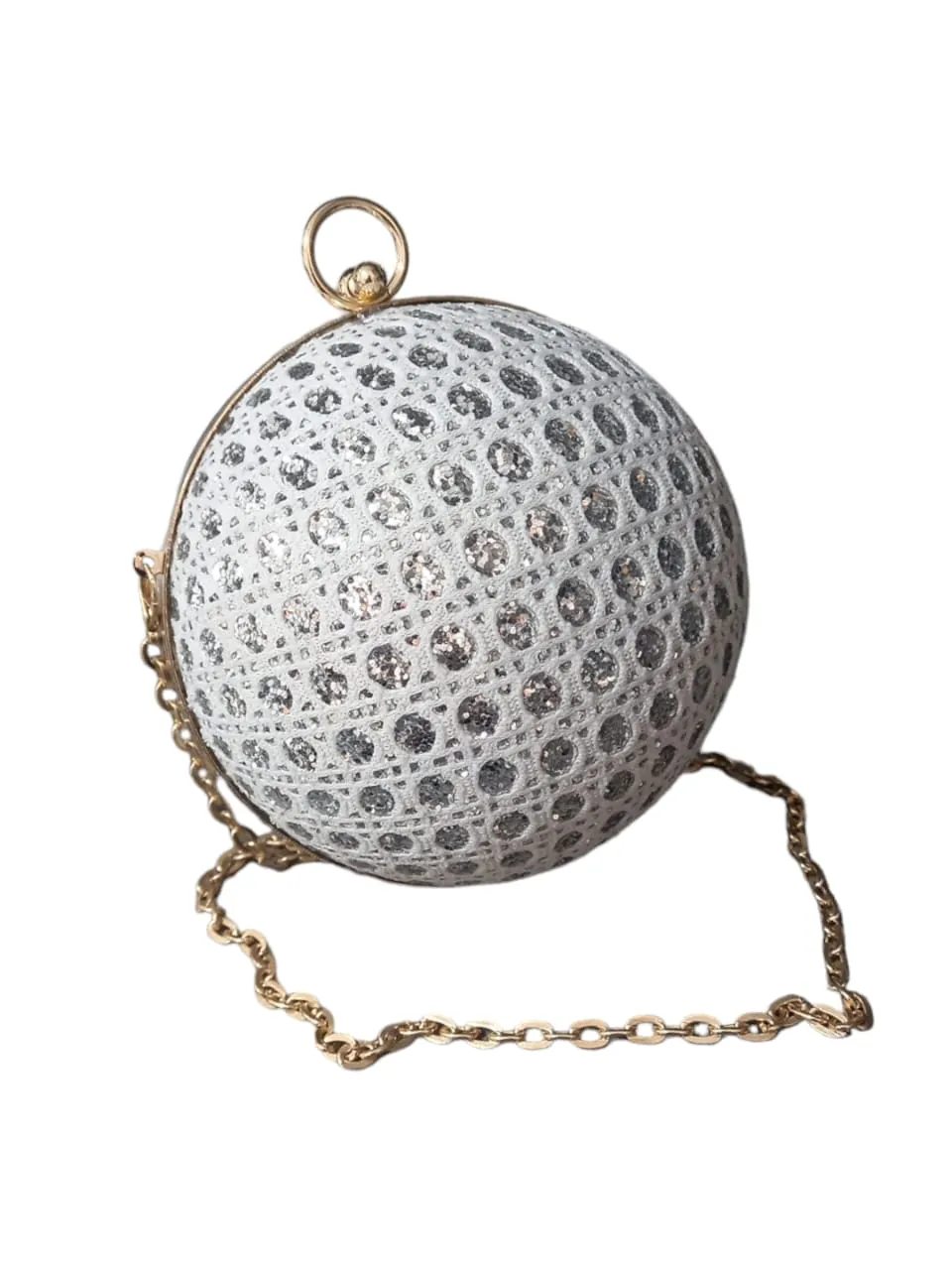 Sparkly Ball Shaped Clutch Bag
