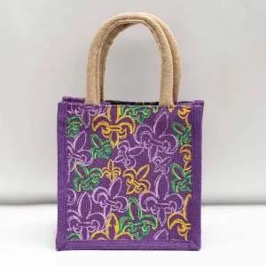 St. Charles Fleur Petite Gift Tote Purple/Yellow/Green/Gold 7x7x5