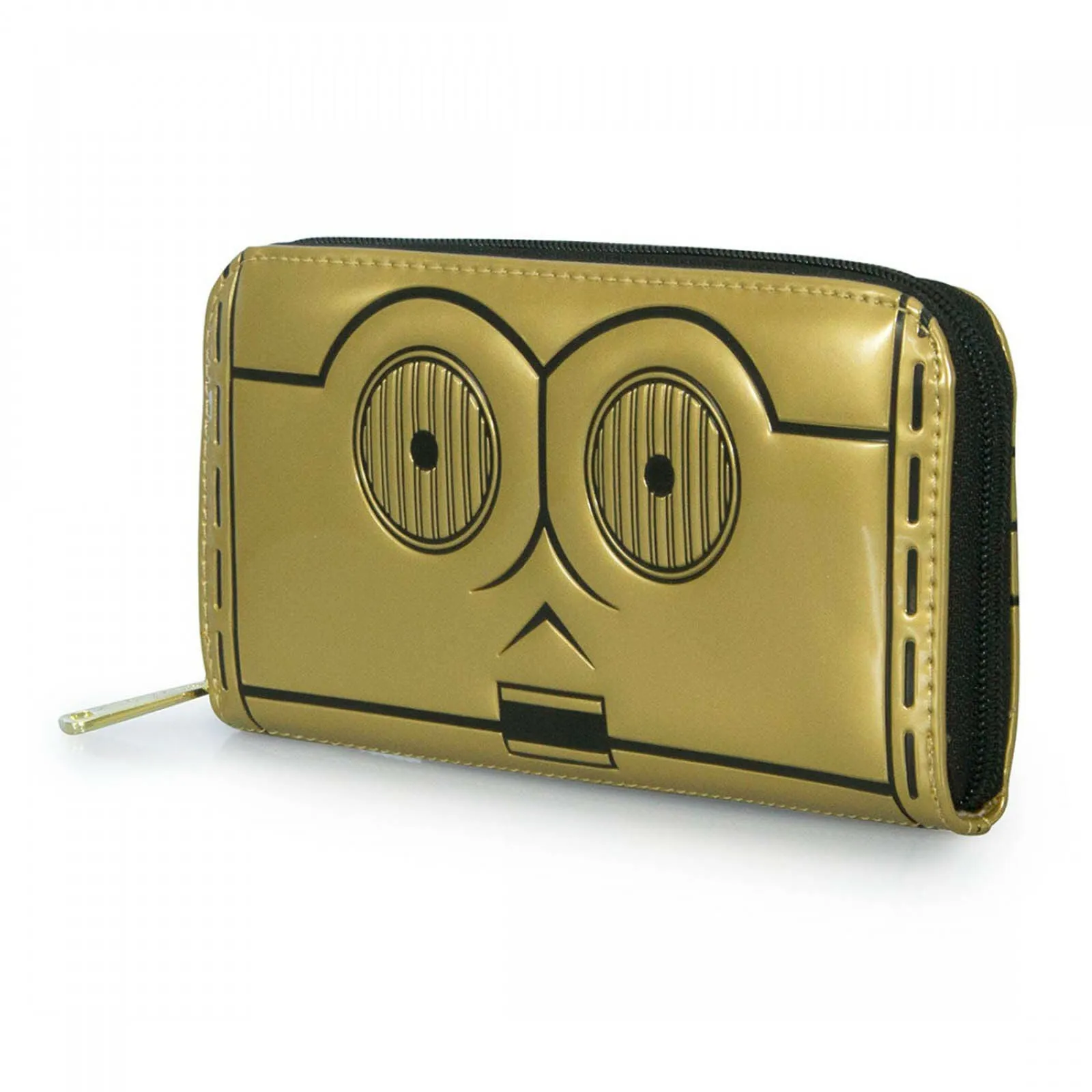 Star Wars Loungefly C3PO Women's Zip Around Wallet Gold