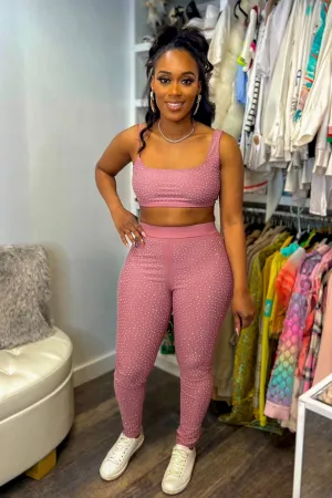 STUDDED MAUVE SET