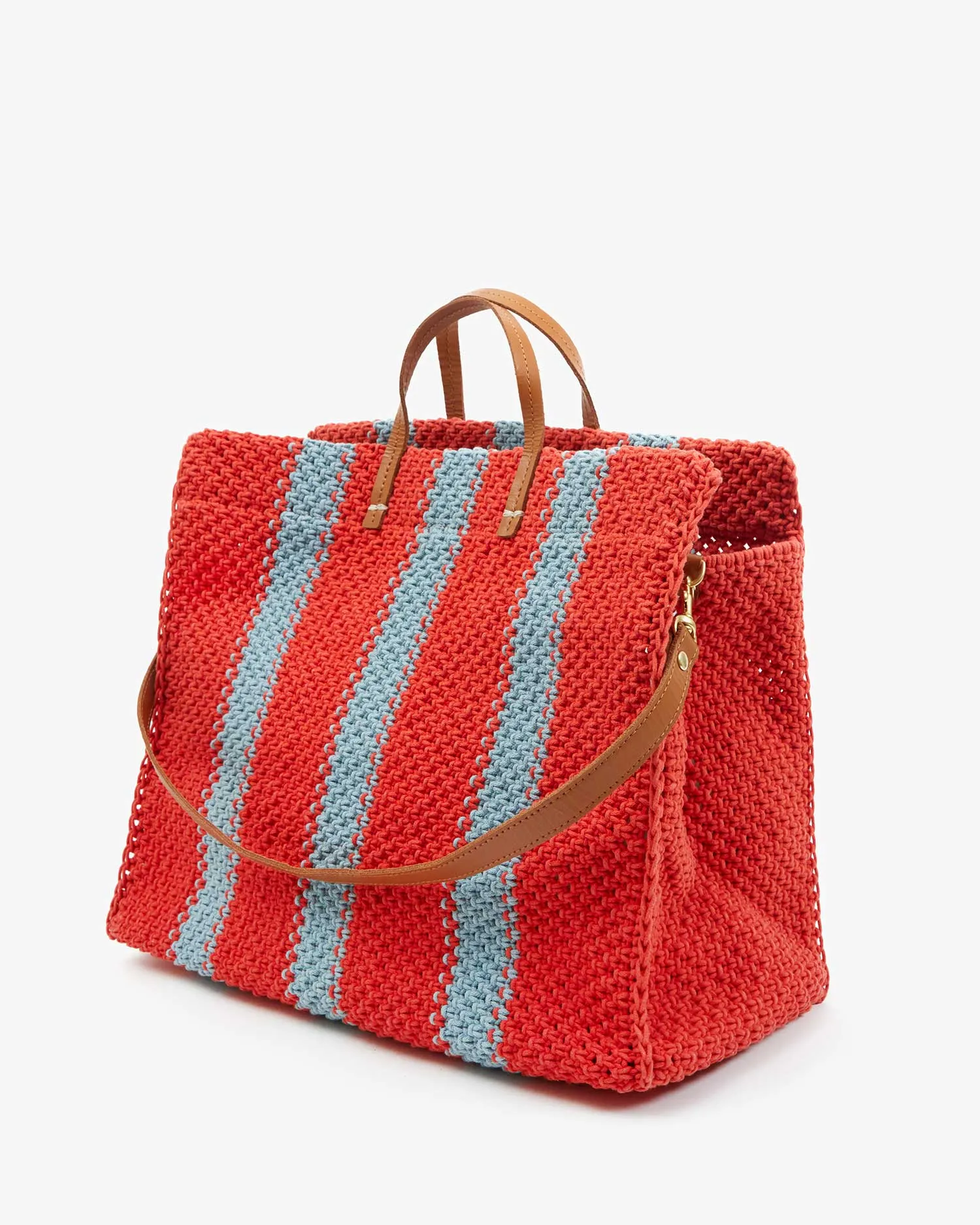 Summer tote- bright pop sun faded blue
