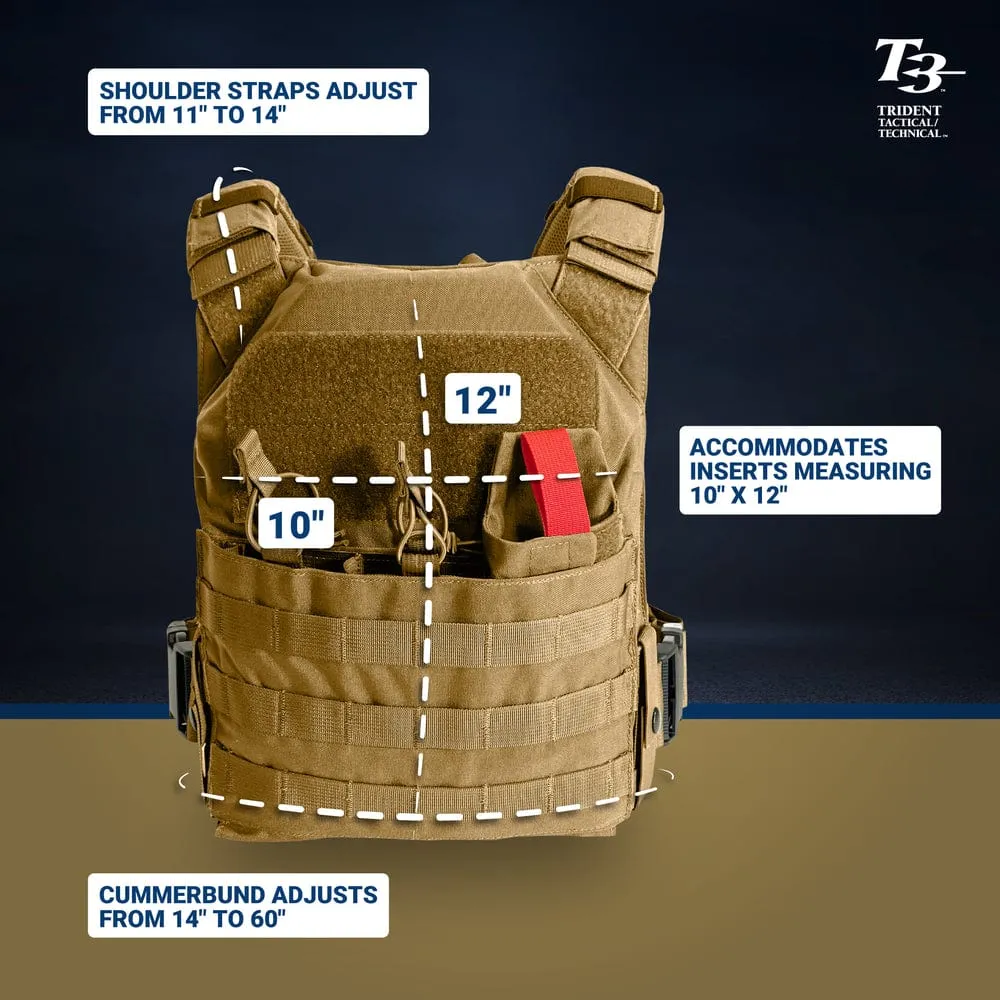 T3 ACTIVE SHOOTER PLATE CARRIER GEN 2 W/CARRY BAG