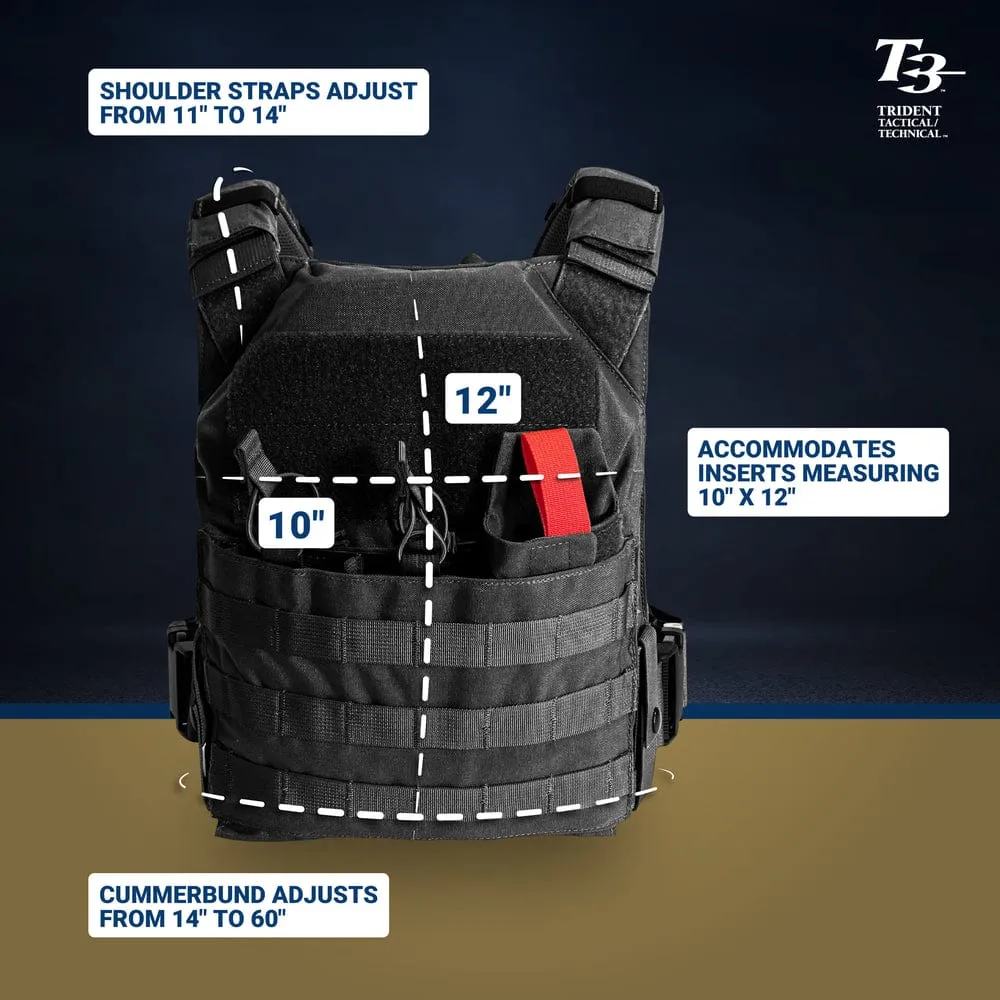 T3 ACTIVE SHOOTER PLATE CARRIER GEN 2 W/CARRY BAG