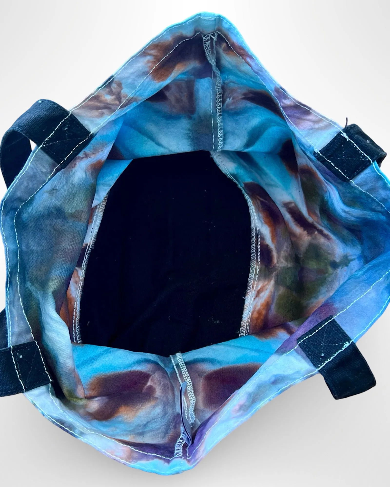 Tie Dye Canvas Tote Bag - Peacock
