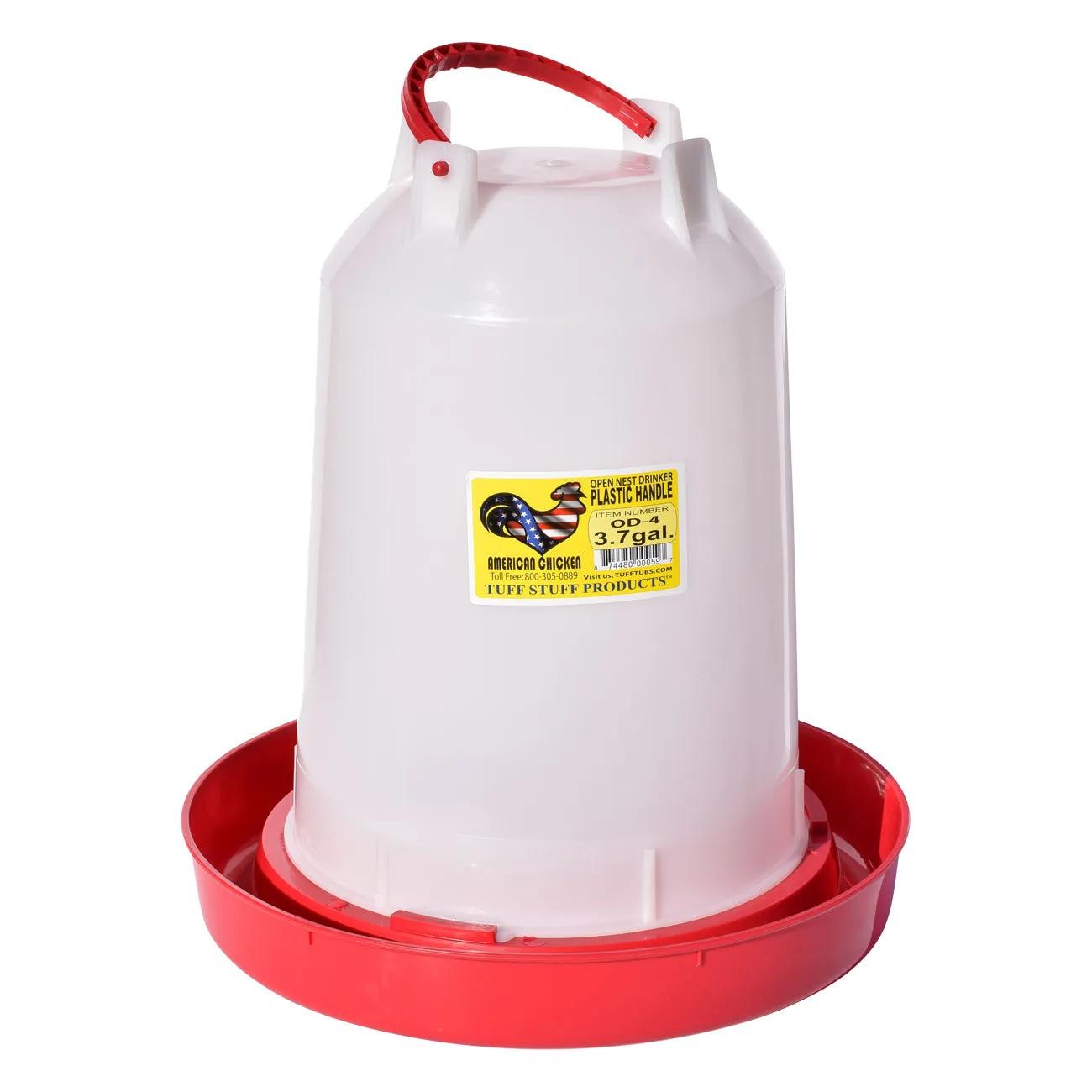 Tuff Stuff poultry open nest drinker plastic handle - 3.7gal