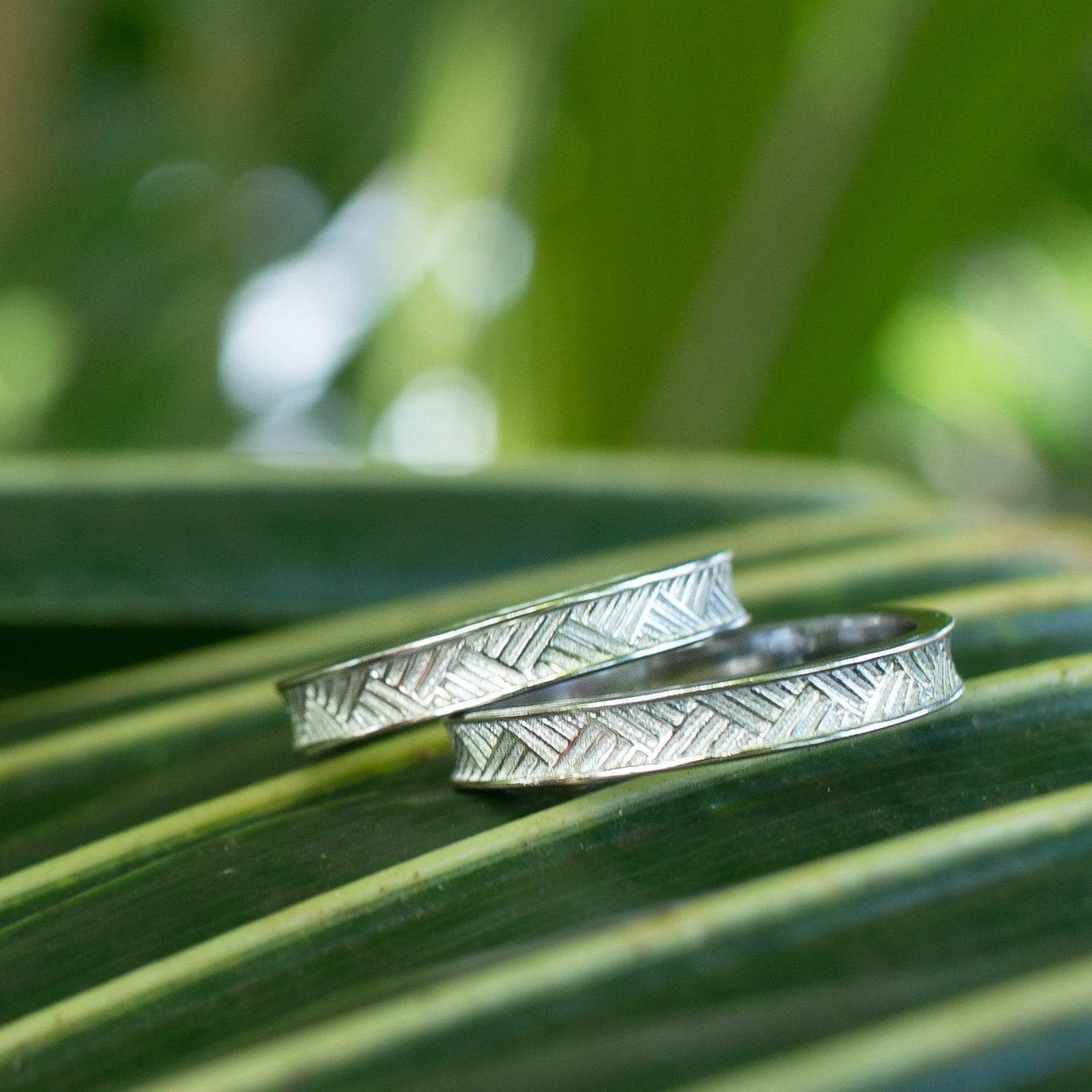 WHOLESALE Woven Mat Pasifika Unisex Ring - 925 Sterling Silver FJD$