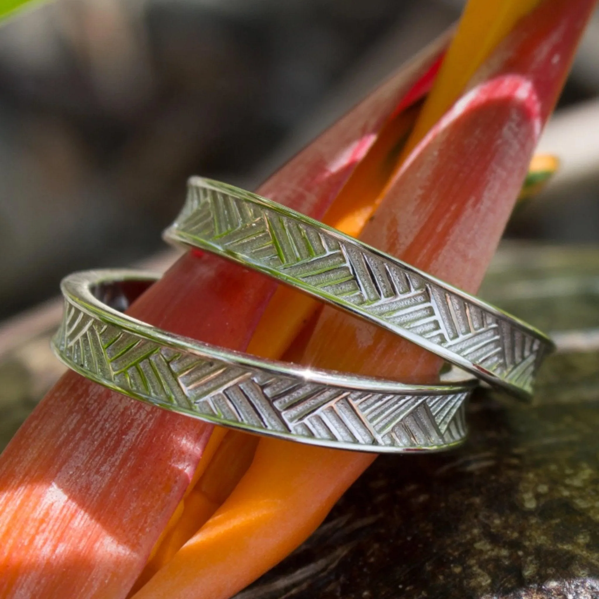 WHOLESALE Woven Mat Pasifika Unisex Ring - 925 Sterling Silver FJD$