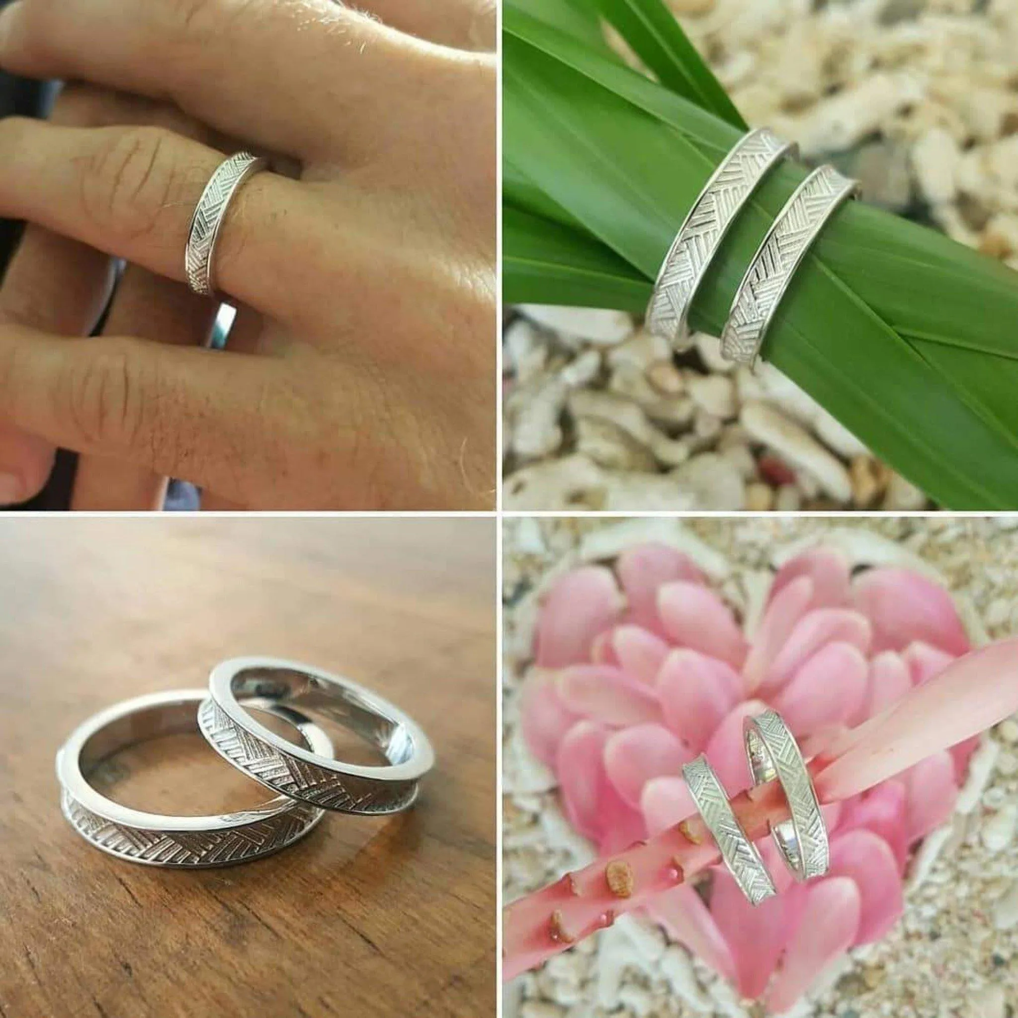 WHOLESALE Woven Mat Pasifika Unisex Ring - 925 Sterling Silver FJD$