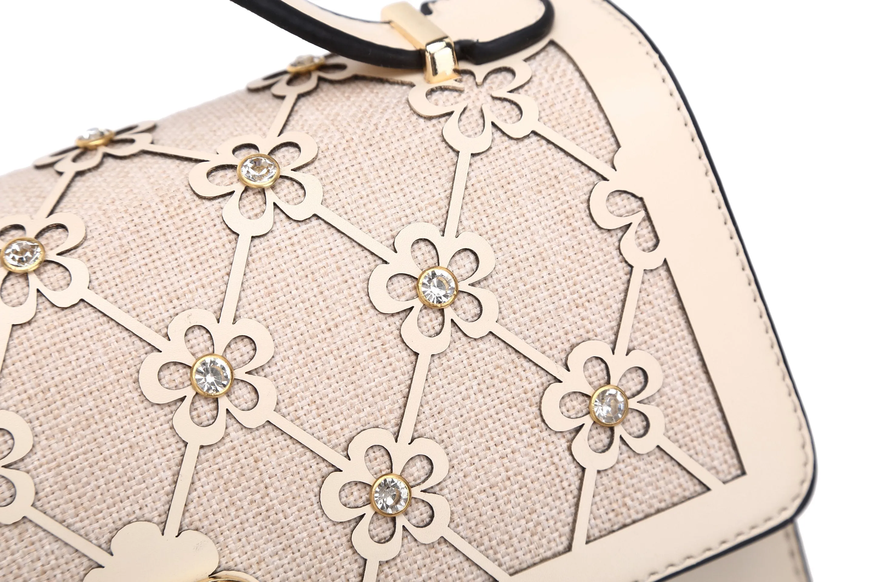 Wildflower Handmade Crossbody Satchel Evening Bag [KOS3002]