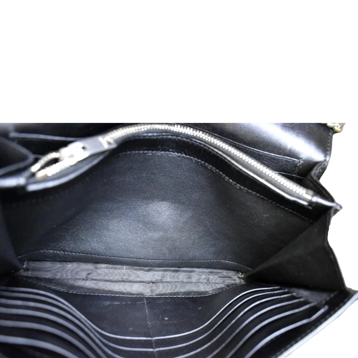 YVES SAINT LAURENT Kate Heart Studded Leather Shoulder Bag Black